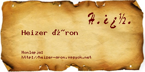 Heizer Áron névjegykártya